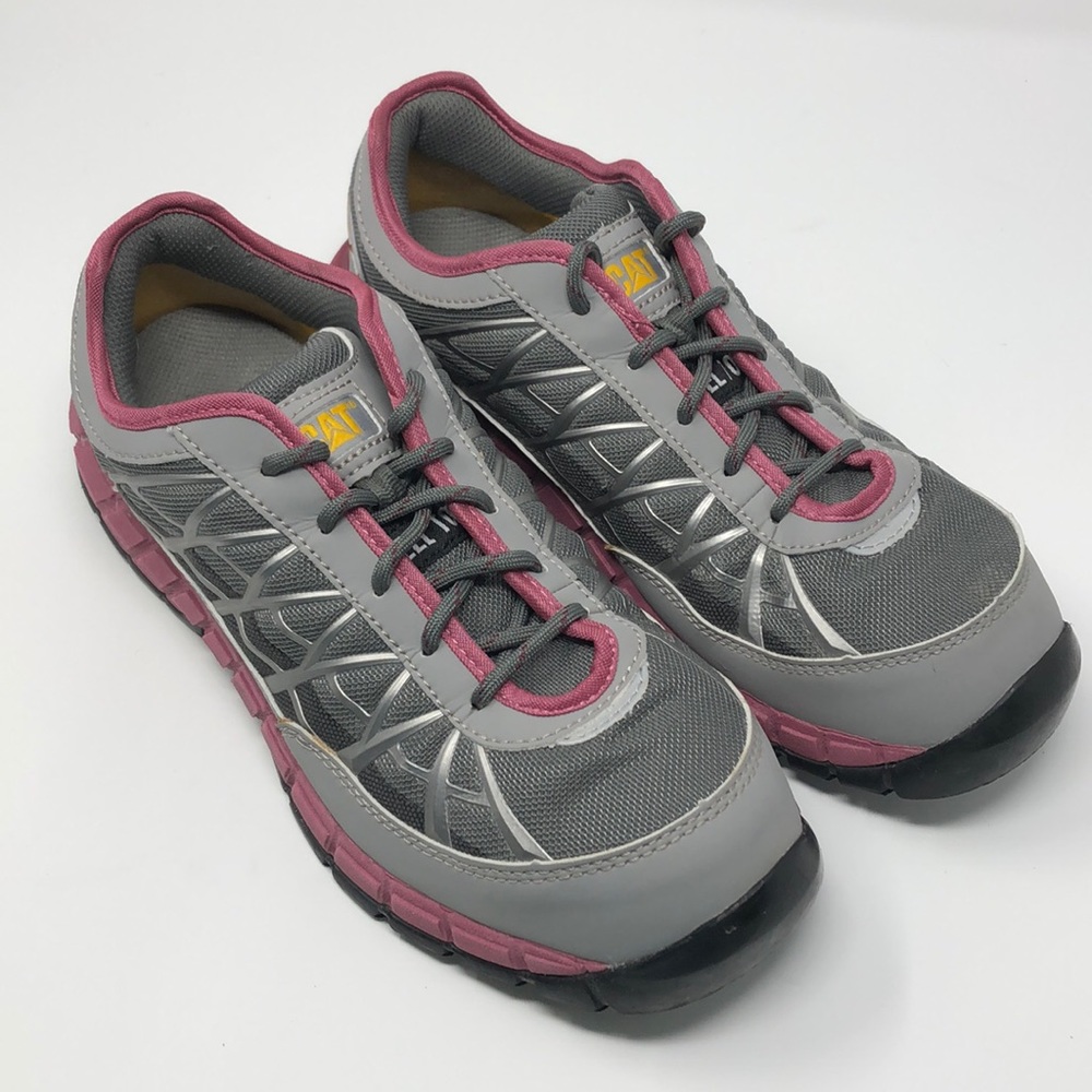 Caterpillar Steel Toe Connexion Work Shoes Gray Rose Size 10